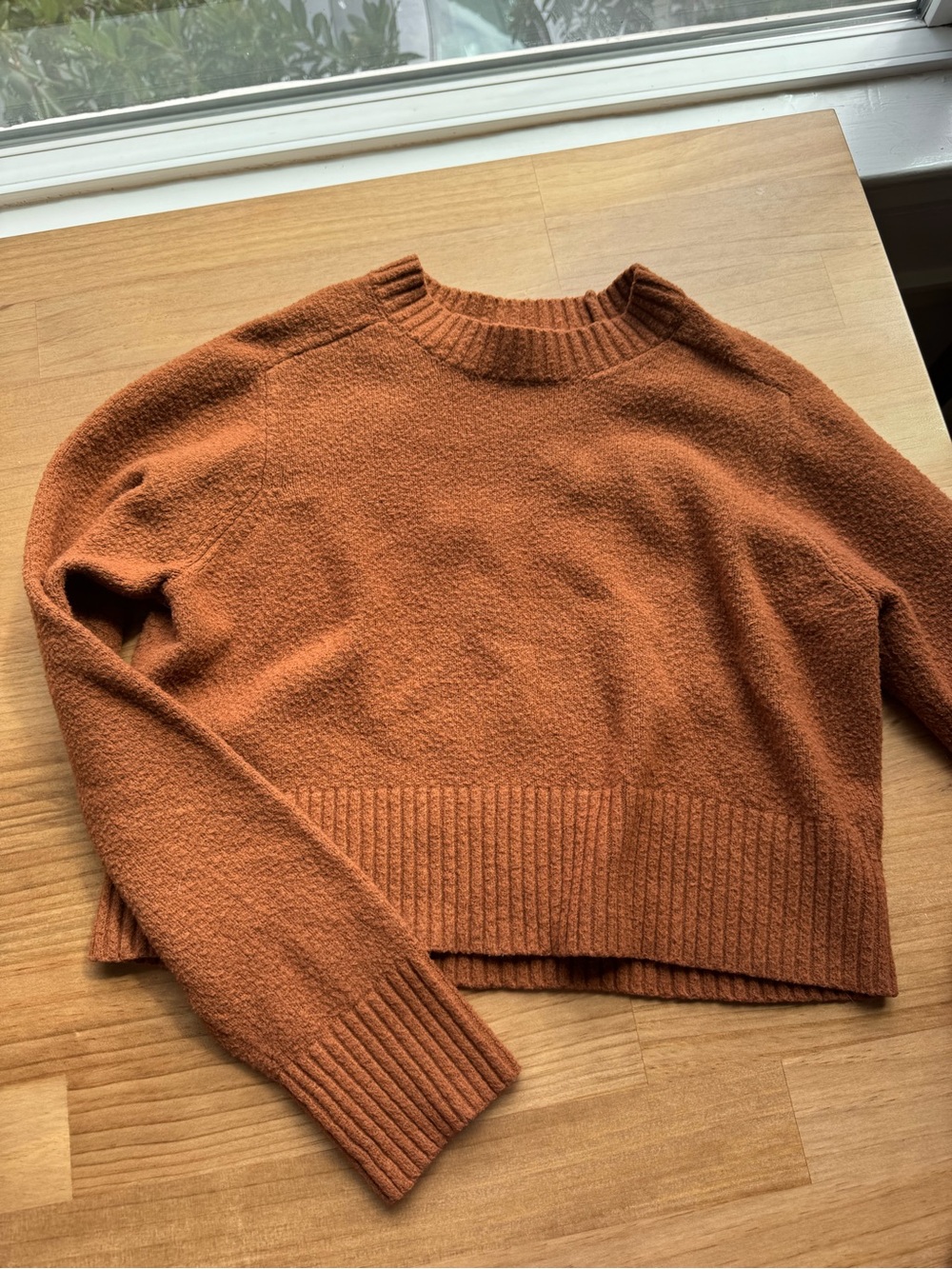 Light Rust Brown Crewneck Sweater - Soft Pullover for Fall Layering